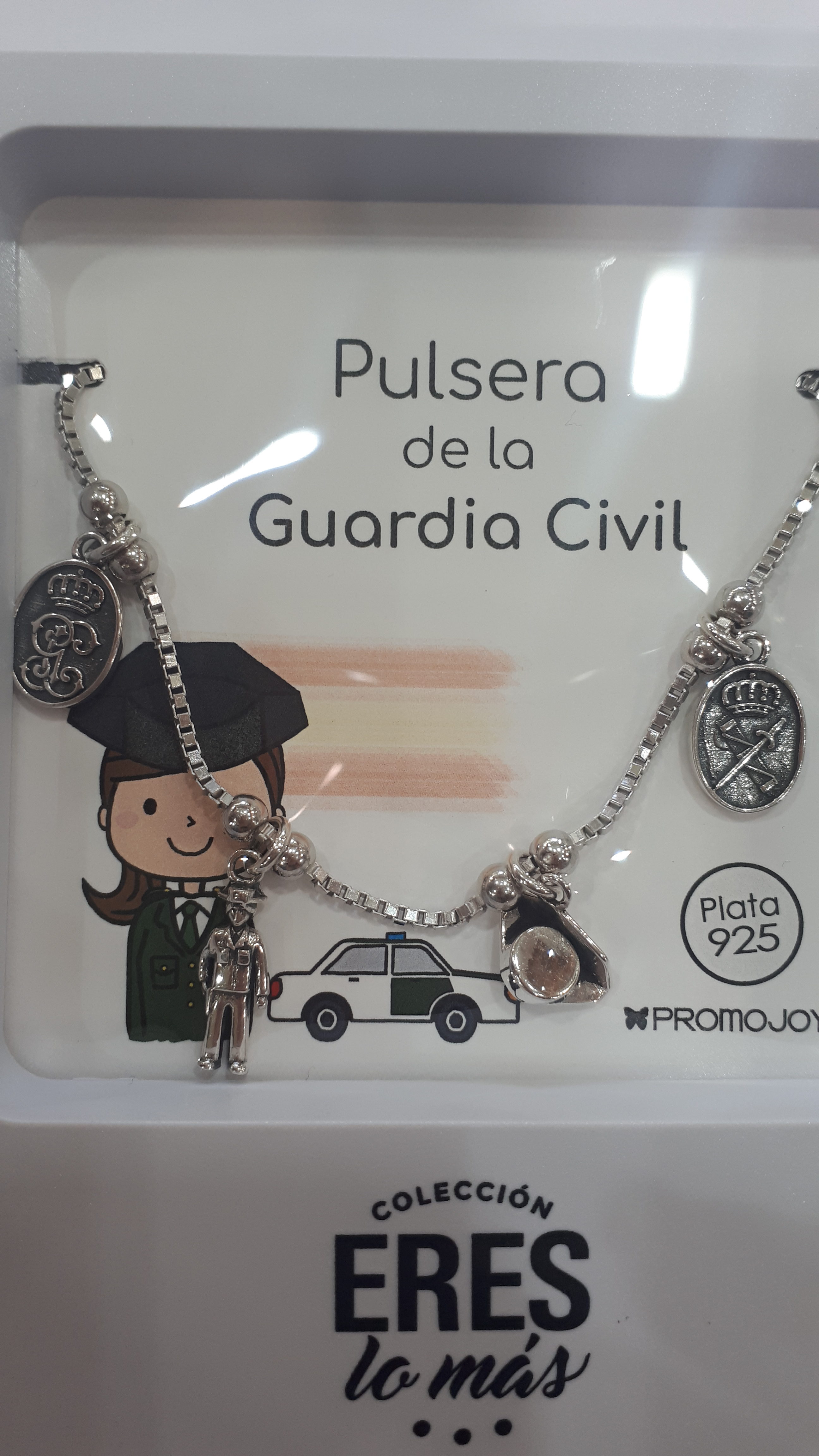 Pulsera Guardia Civil plata 1ª ley hombre - Promojoya